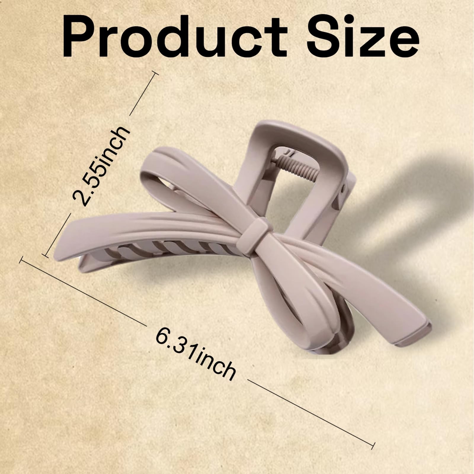 Cute Bow Hair 1 Count (Pack of 4), Black, light brown, dark brown