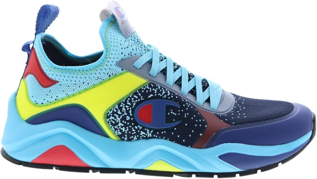 Champion 9318 Fused CP102315M Colorblock Logo Blue Multi Men’s Low Top Sizes