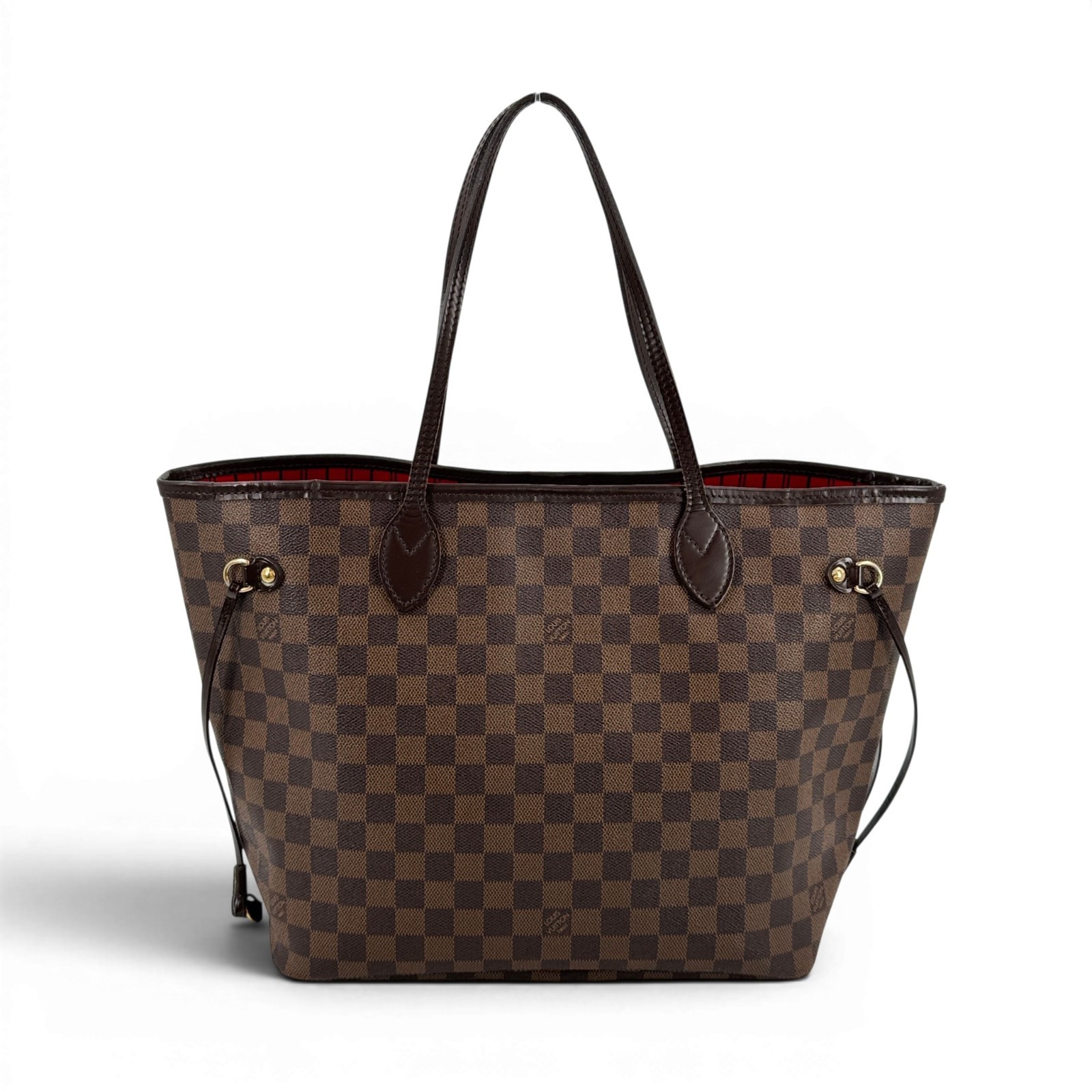 LOUIS VUITTON Neverfull MM Damier Ebene Brown Canvas Shoulder Tote Bag N51105