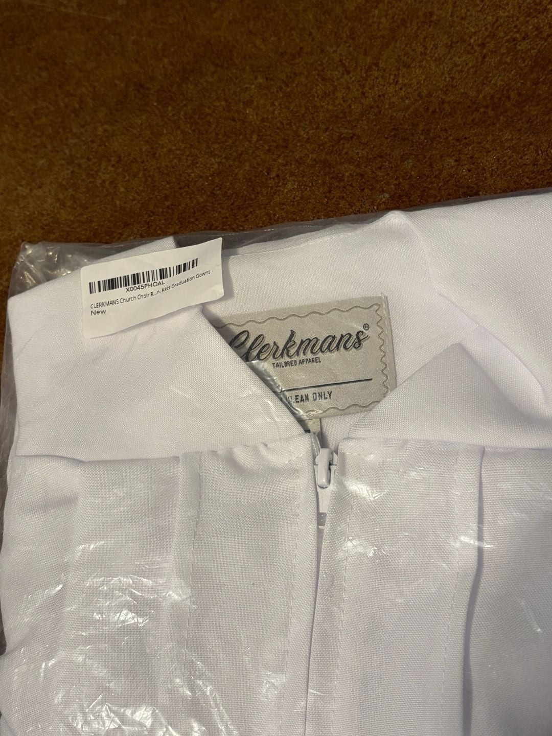 Clerkmans Kids White Graduation Gown and Church Choir gown