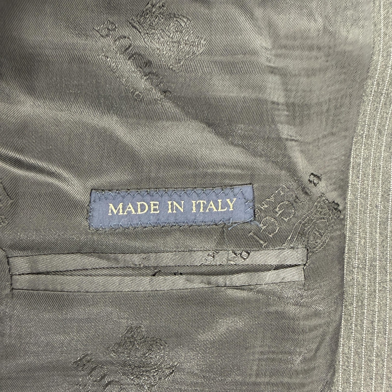 Boggi Milano Suit Mens IT 52 US 42 Gray Pinstripe Wool 2 Piece 36×32 Pants Italy