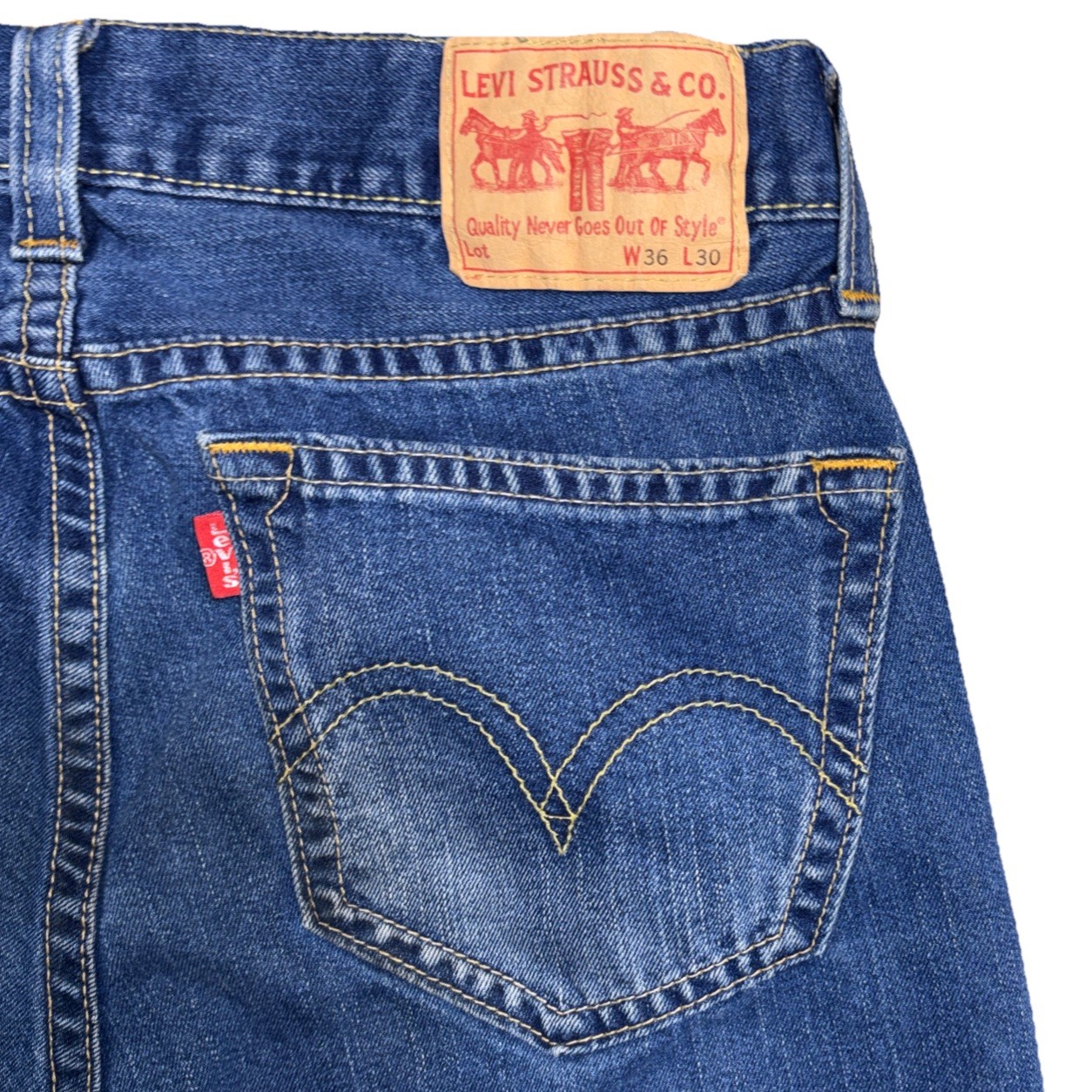 Vintage Levi’s Real Loose Fit Type 1 Jeans Mens Baggy Wide Dark Blue Y2K 36X29