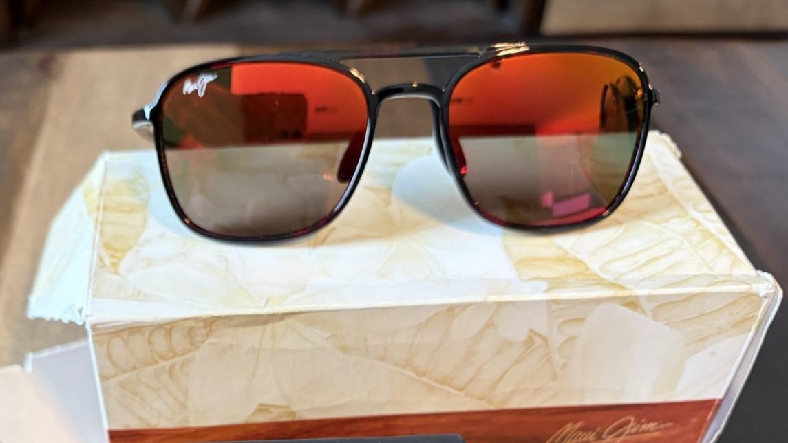 Maui Jim KEOKEA Red & Black Tortoise Sunglasses RM447-04T / MJ0447S-003