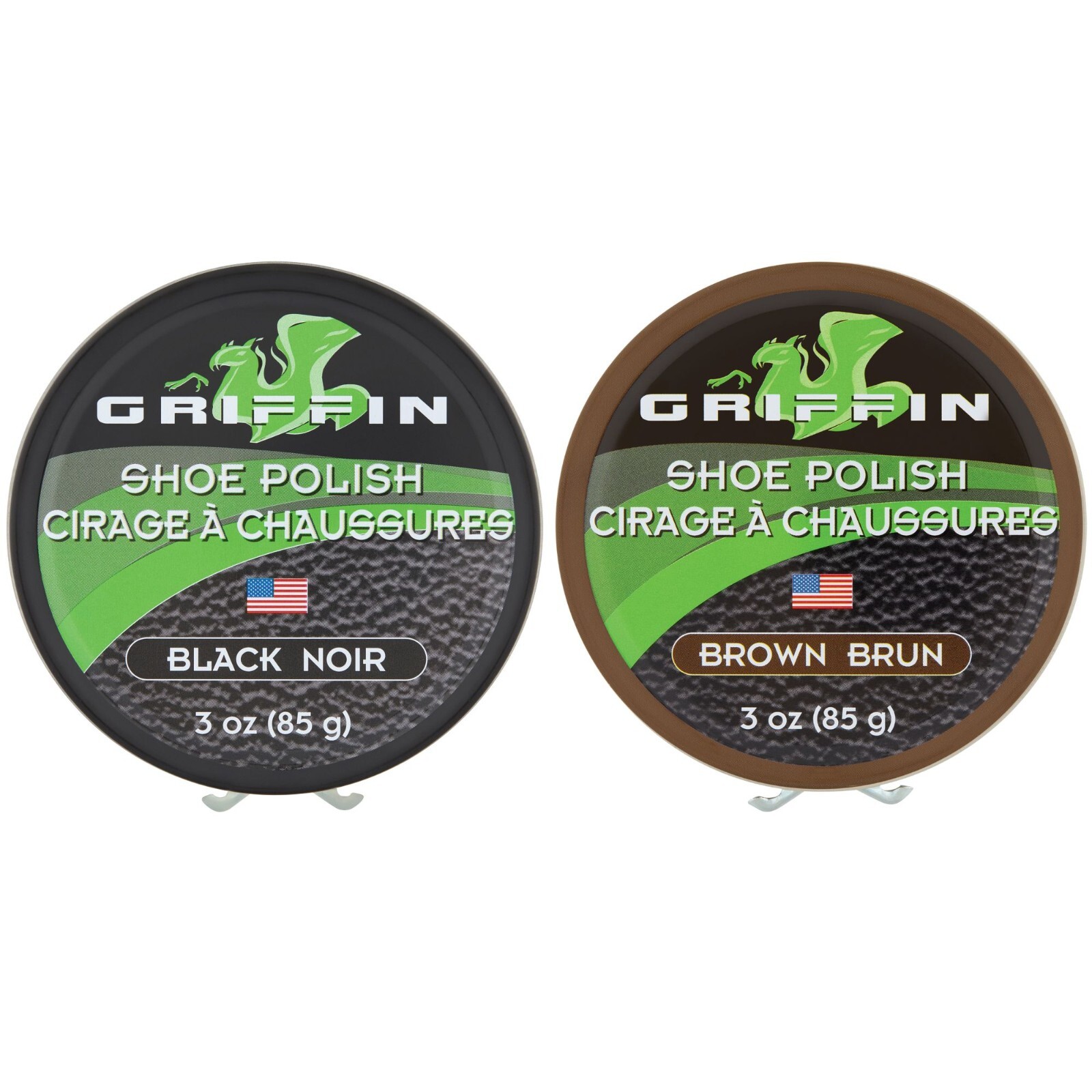 Griffin Leather Shoe Polish – Classic Water-Resistant Boot & Dress Shoe Wax 3 Oz