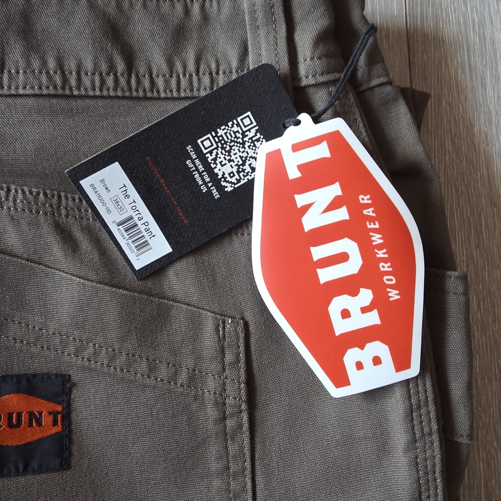 Brunt Workwear Torra Work Pants, Brown Size 38X30