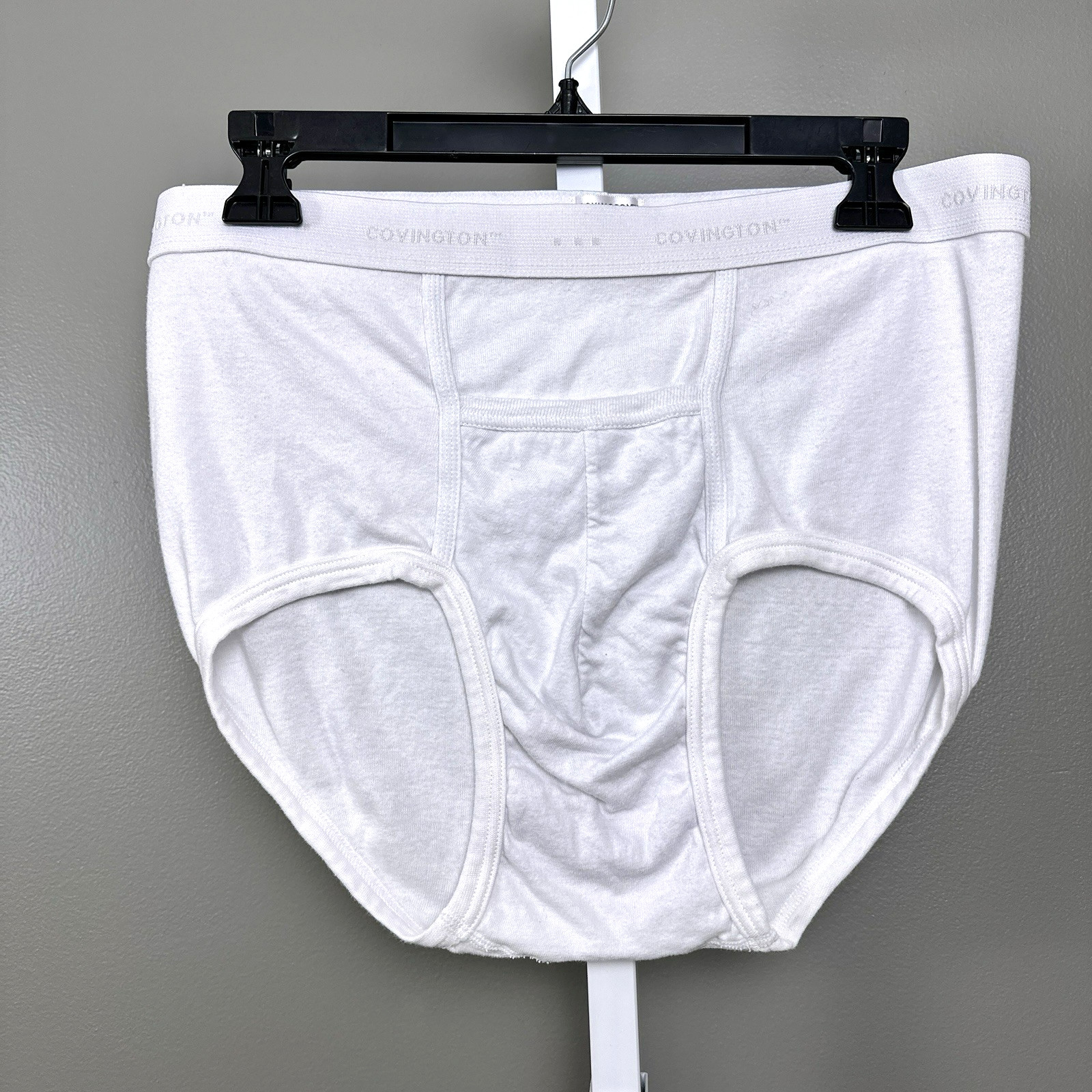 Vintage Covington Briefs Large 36-38 Pouch Pocket White Cotton Sears Underwear