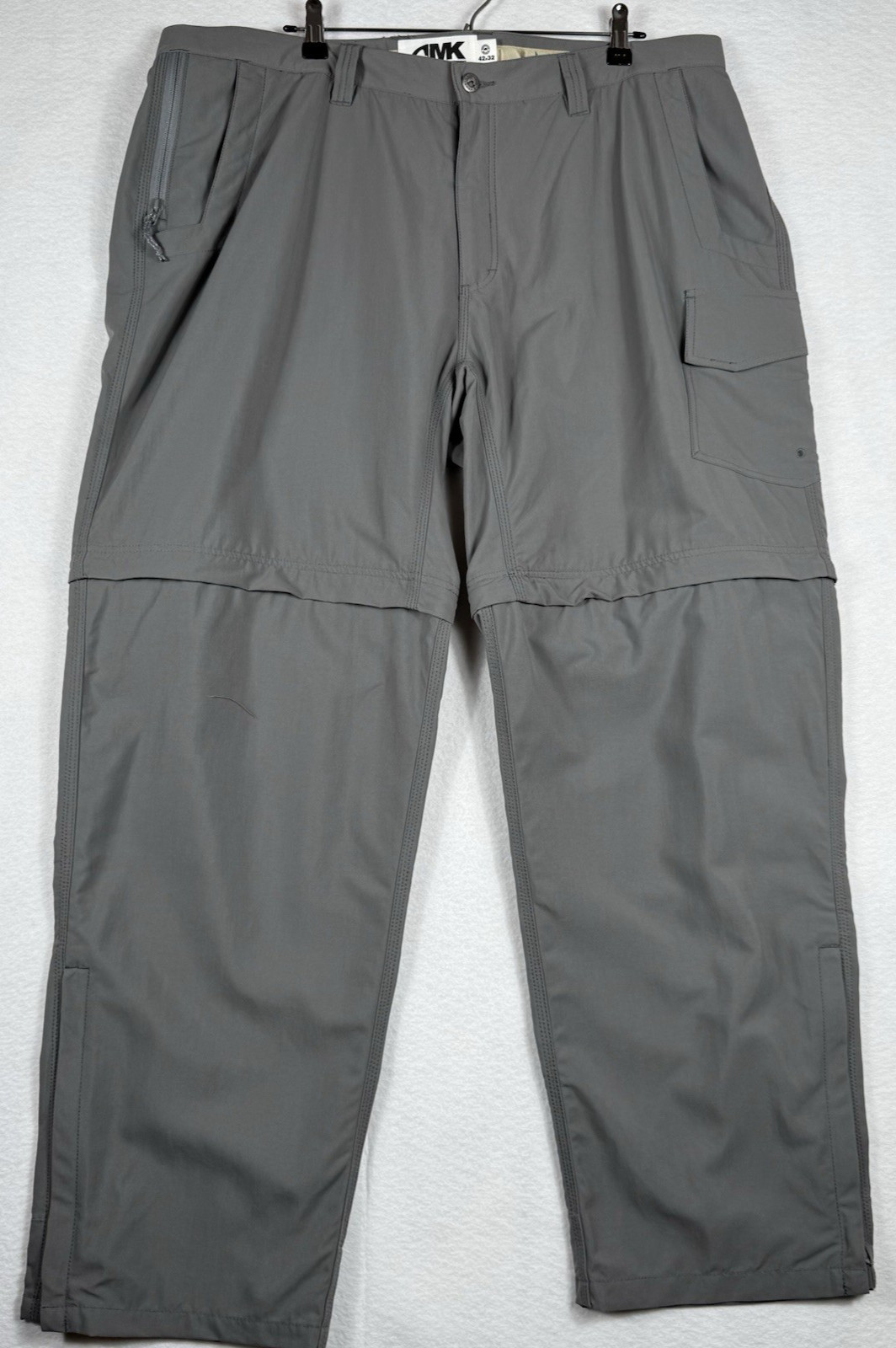Mountain Khakis Granite Creek Pants 42×32 Gray Nylon Zip-Off Hiking Outdoor NEW