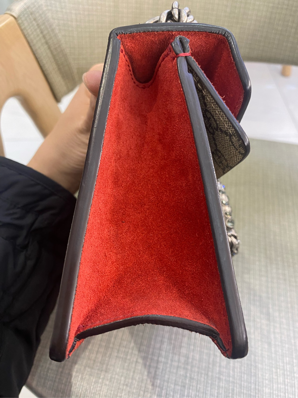 Authentic Gucci Dionysus Medium GG Supreme Canvas and Suede Shoulder Bag eBay AG