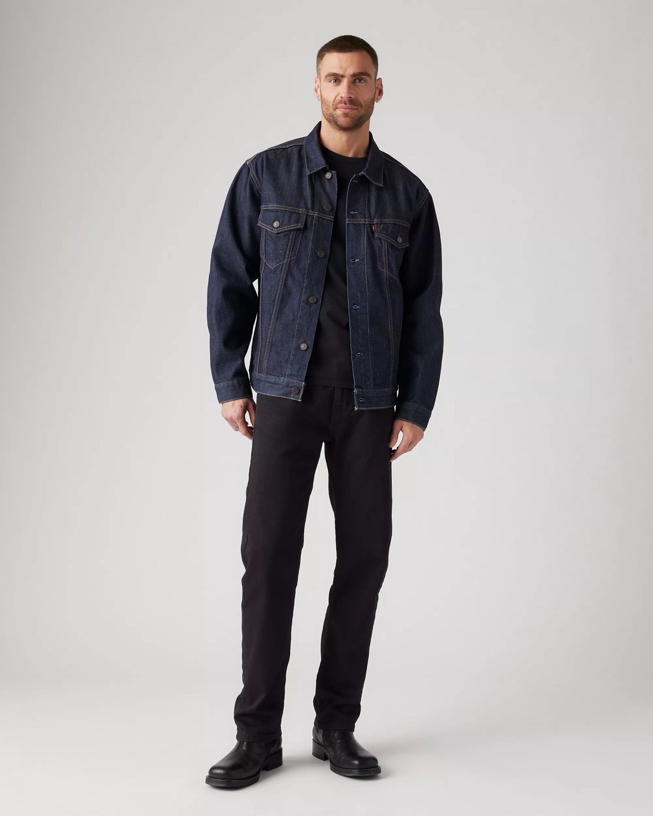 Levi’s 505 Regular Fit Men’s Jeans 38×32 Native Cali Levi Flex – Black – Stretch