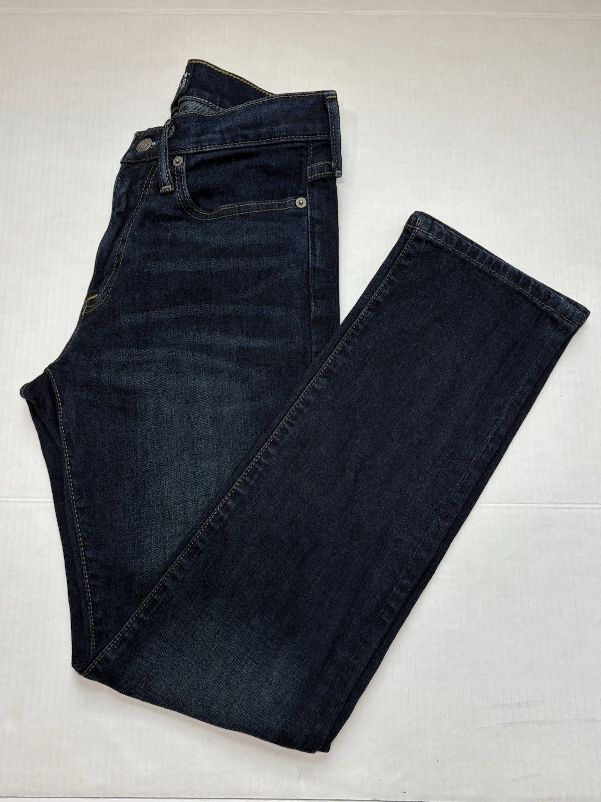 Abercrombie & Fitch Men’s Jeans 28×32 (Actual 28×29) Straight Strech Dark Blue