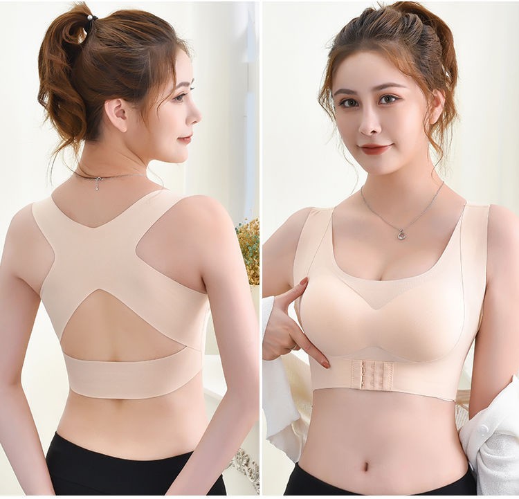 Posture Corrector Bra For Women 2-in-1 Breast Lifter & Back Support Front Clos