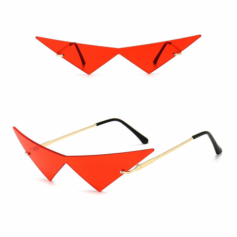 Triangle Cat Eye Oversized Sunglasses UV400 Outdoor Shades for Men Wome