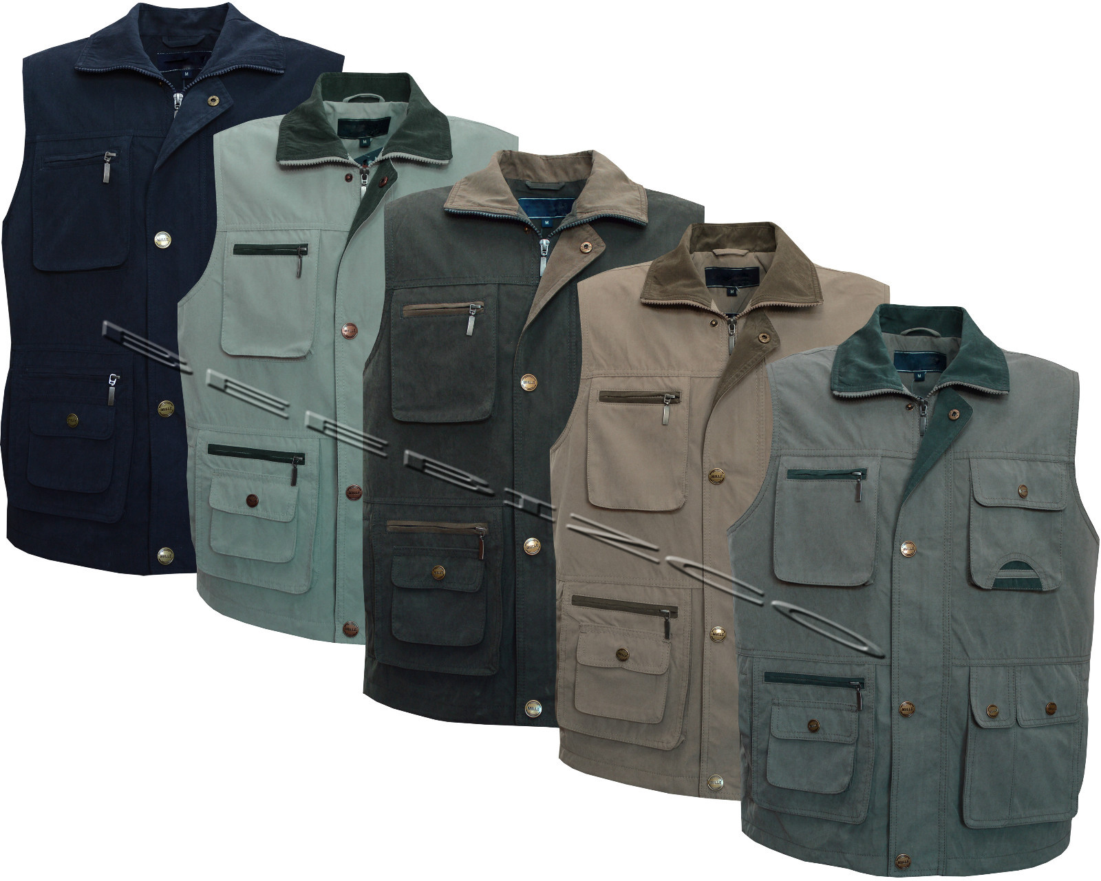 Mens 10 Pocket Lined Gilet Bodywarmer Body Coat Country Hunting Shooting Fishing