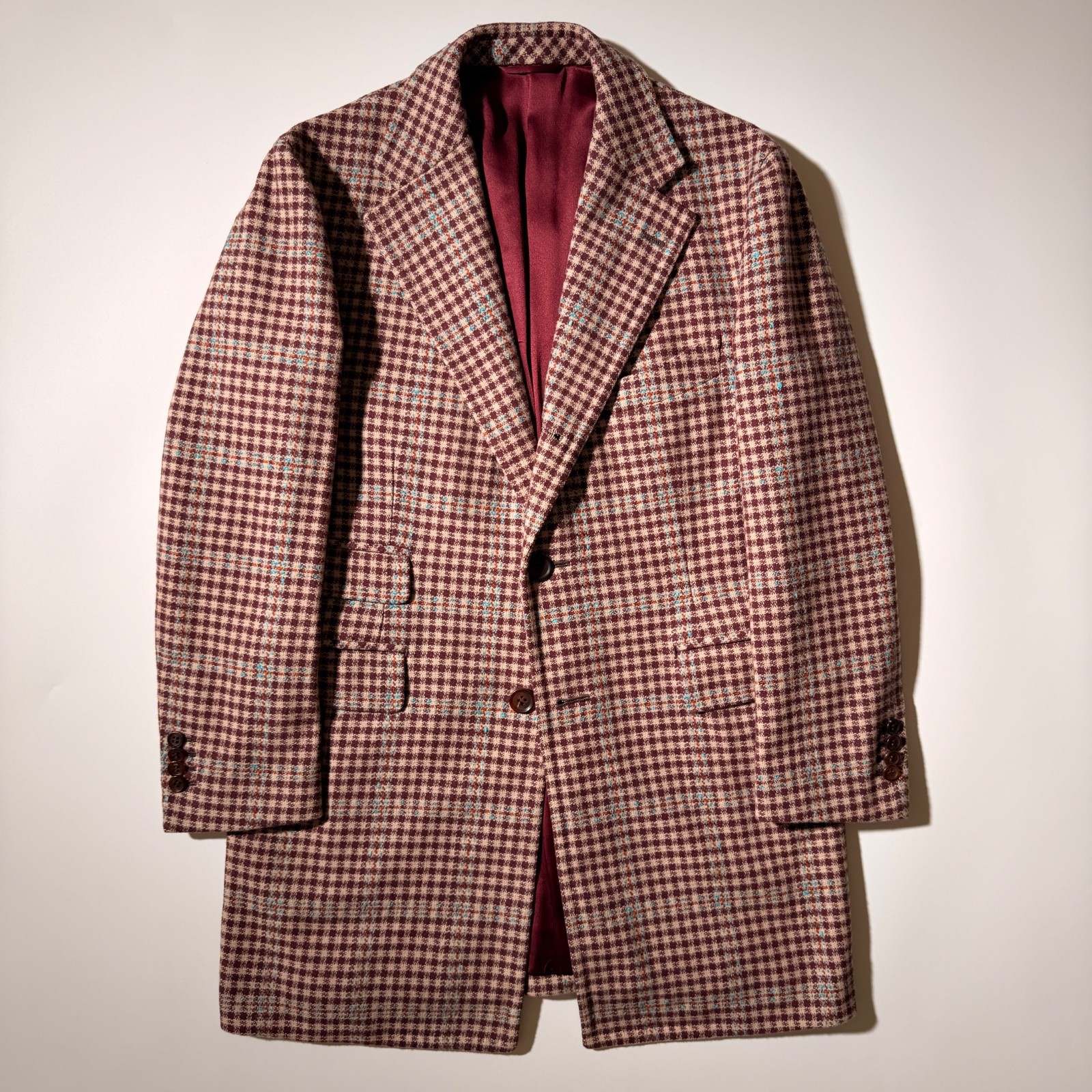 COL　Half coat wool burgundy 46 (approximate)