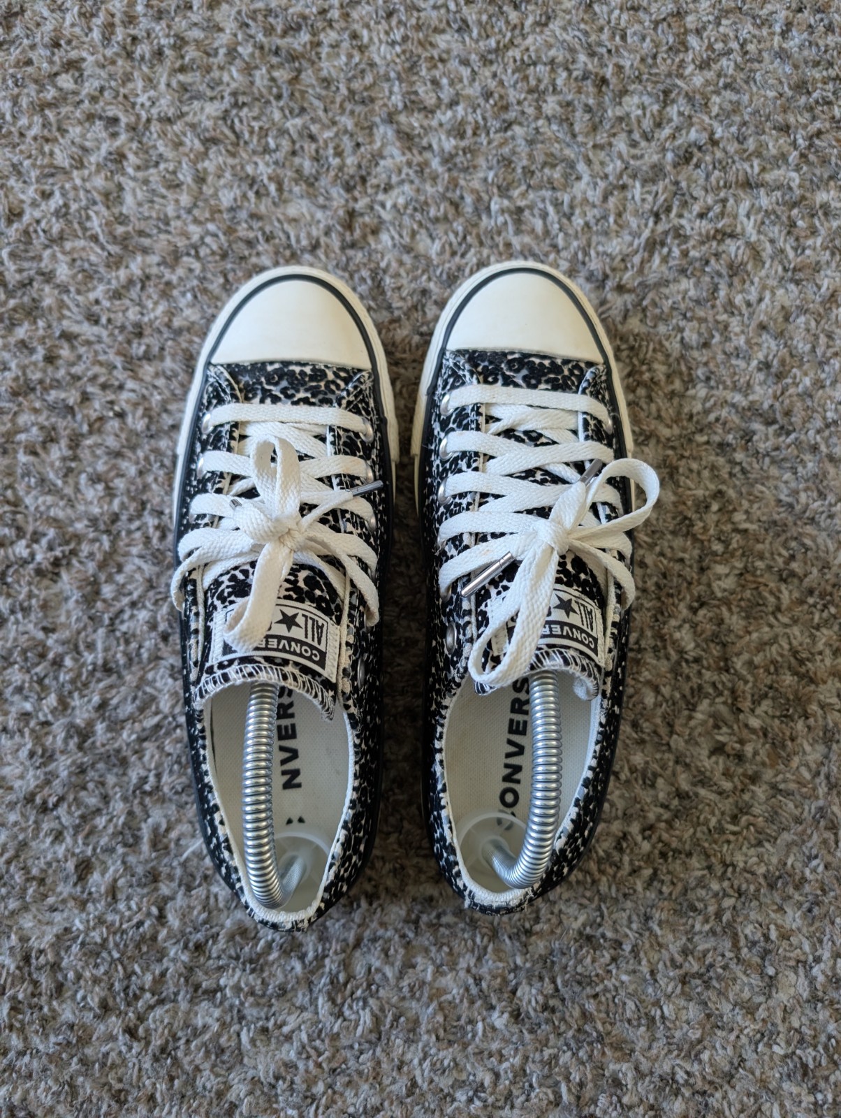 Converse CTAS Sneaker Low Ox Unisex Snow Leopard Flocked Canvas Men 5 Women 7