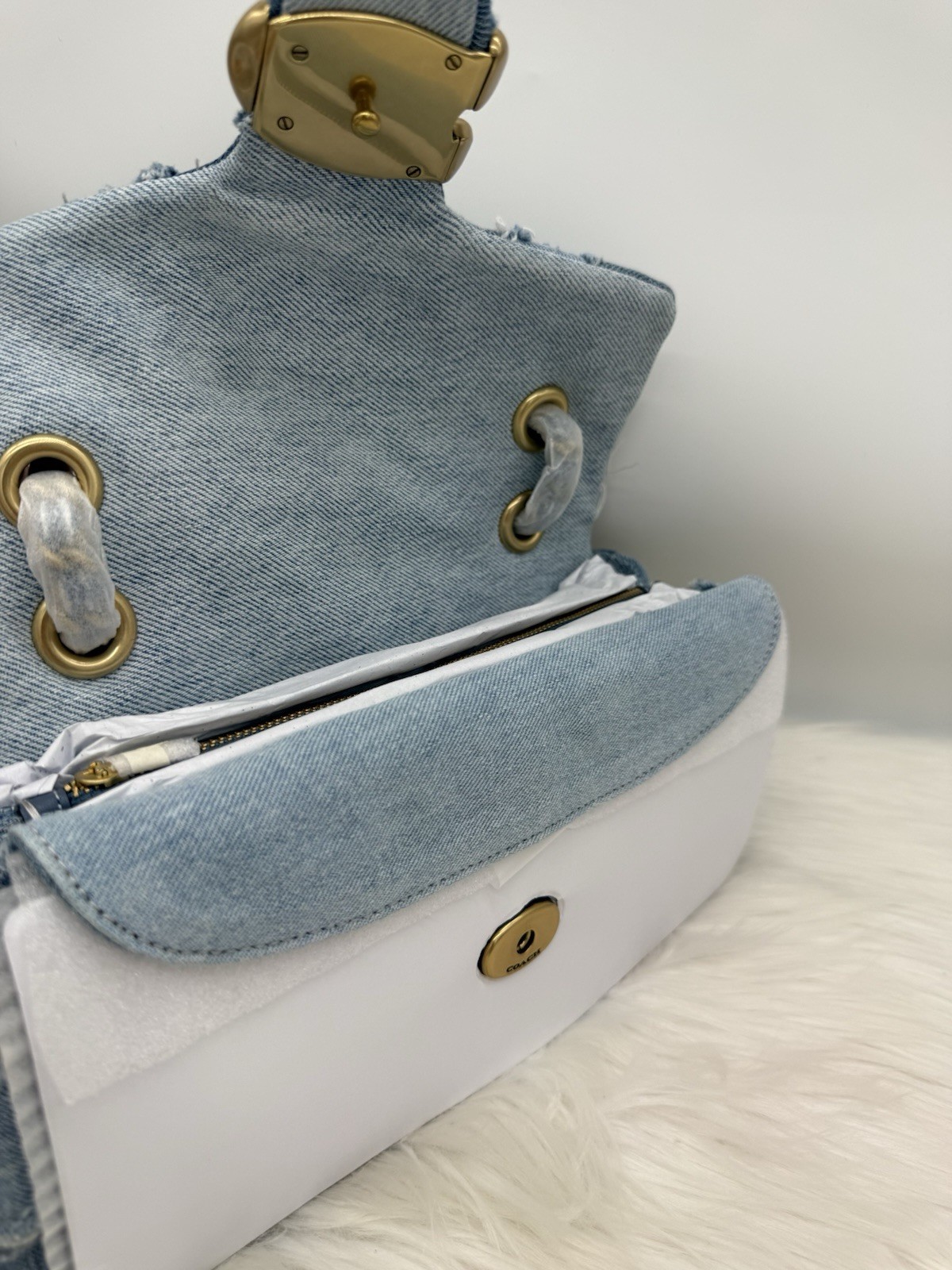 AUTH NWT $695 COACH Tabby 26 Repurposed Denim Patchwork Quilted Shoulder Bag