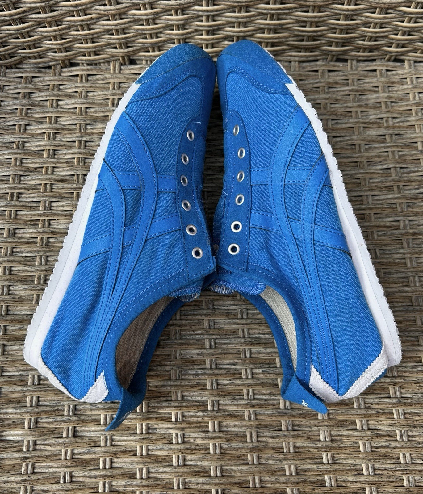 Onitsuka Tiger Mexico 66 Slip-On Trainers Canvas Blue US 7 AW18