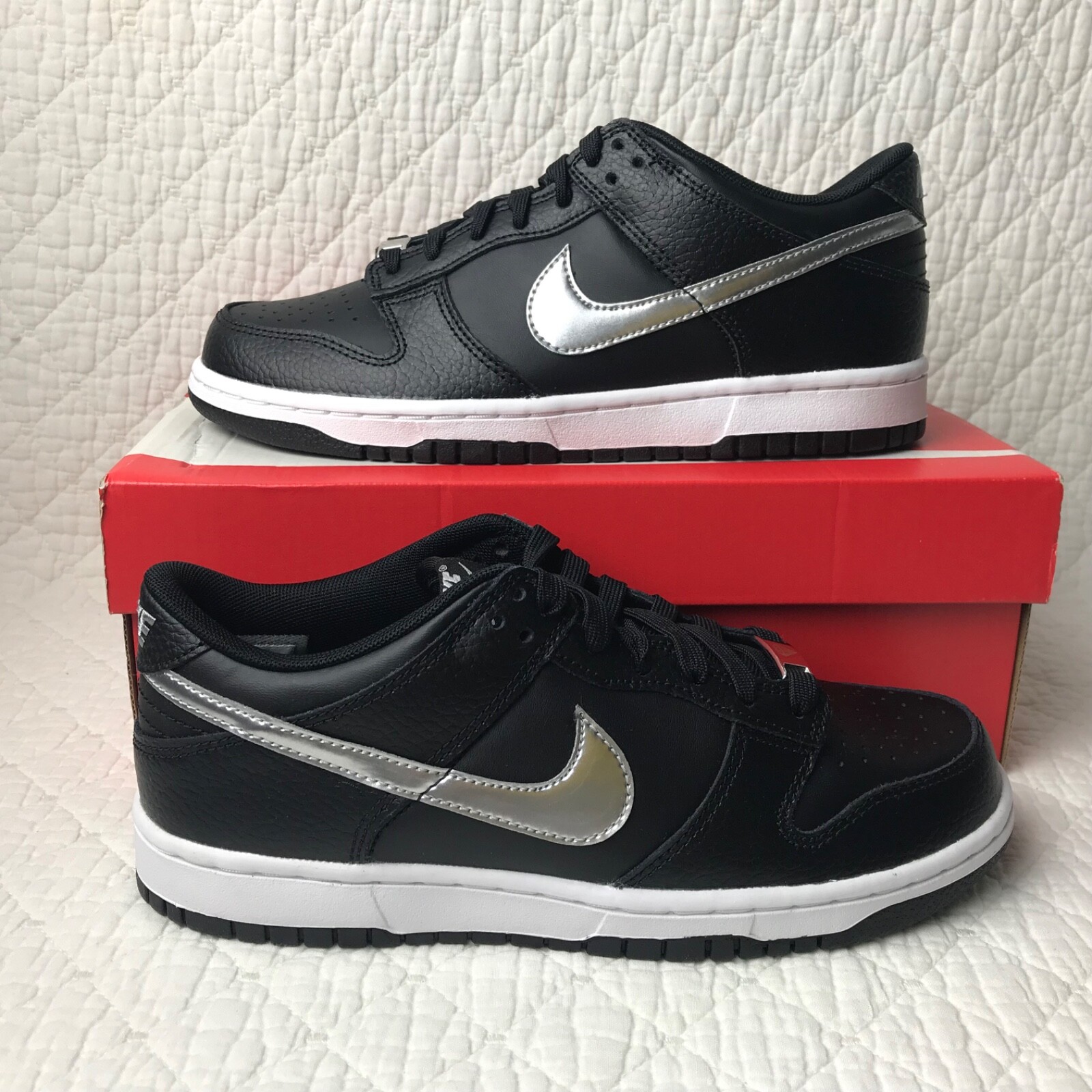 Nike Dunk Low (GS) Shoes Youth SZ 6Y Black NBA 75Th Anniversary Spurs DC9560-001