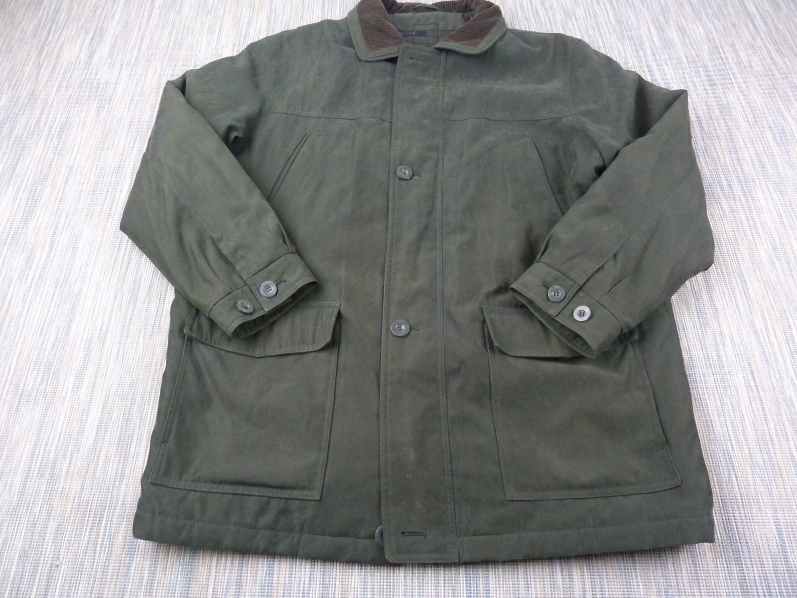 Brooks Taverner Jacket Mens 44R Green Country Coat Cotton Blend Outdoor Casual