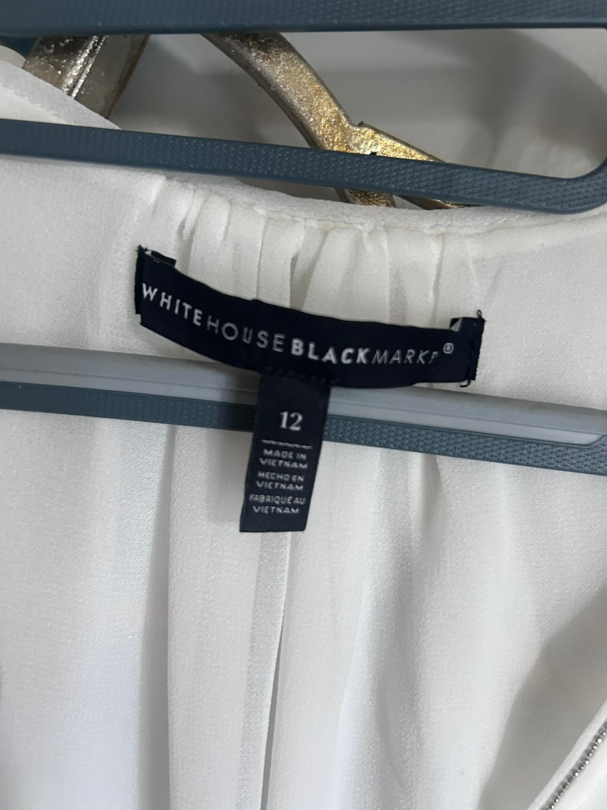 Bouses for woman white with silver stiching Black House White Market