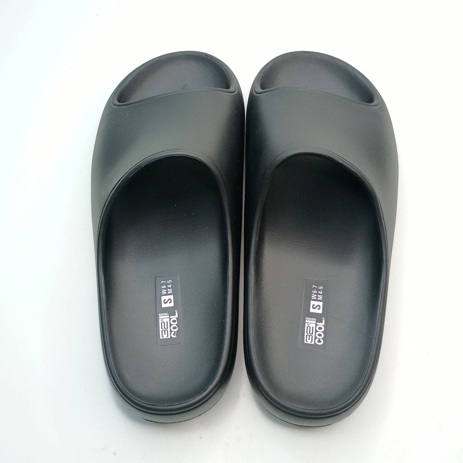 32 Degrees Cushion Slide Women Size 6-7 Black Ultra Soft EVA Foam Sandals