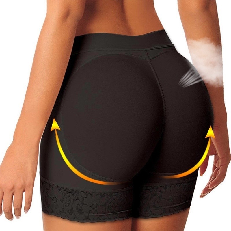 Women Seamless Lace Butt Lifter Underwear Removble Pad Hip Enhancer Body Shaper