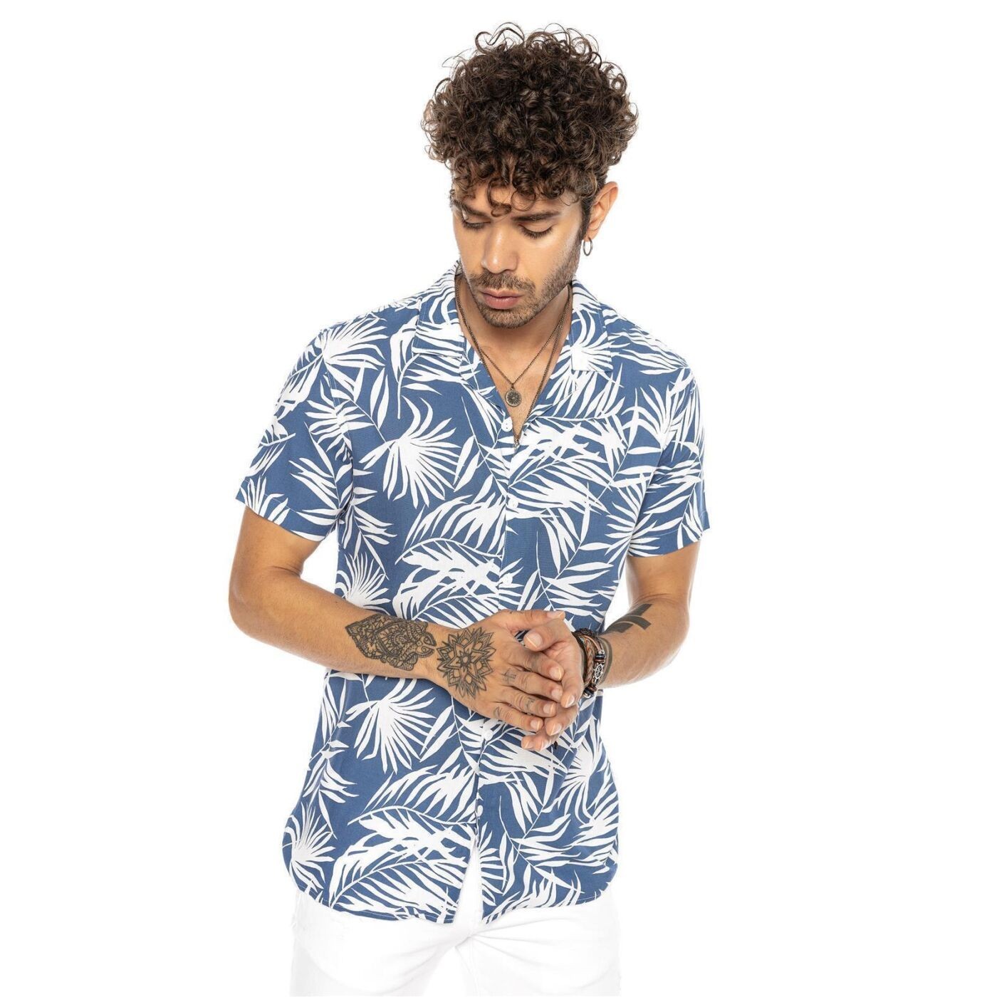 Redbridge Mens Shirt Short Sleeve Hawaiian Shirts Summer Casual Shirt Reguar Sailing