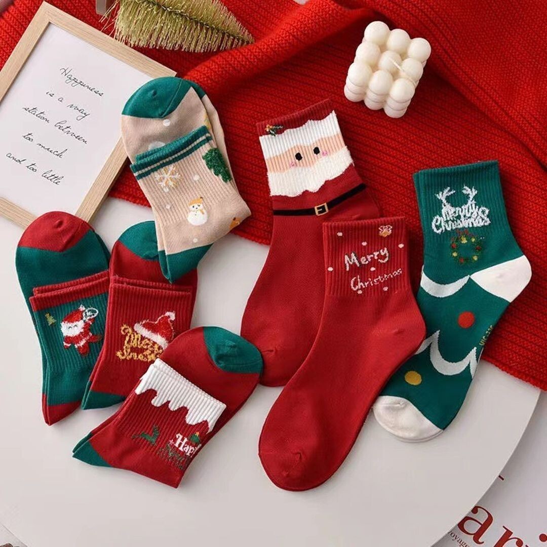 Christmas Socks 5 pack | Unisex | One size fit most (1-10) | Stretch