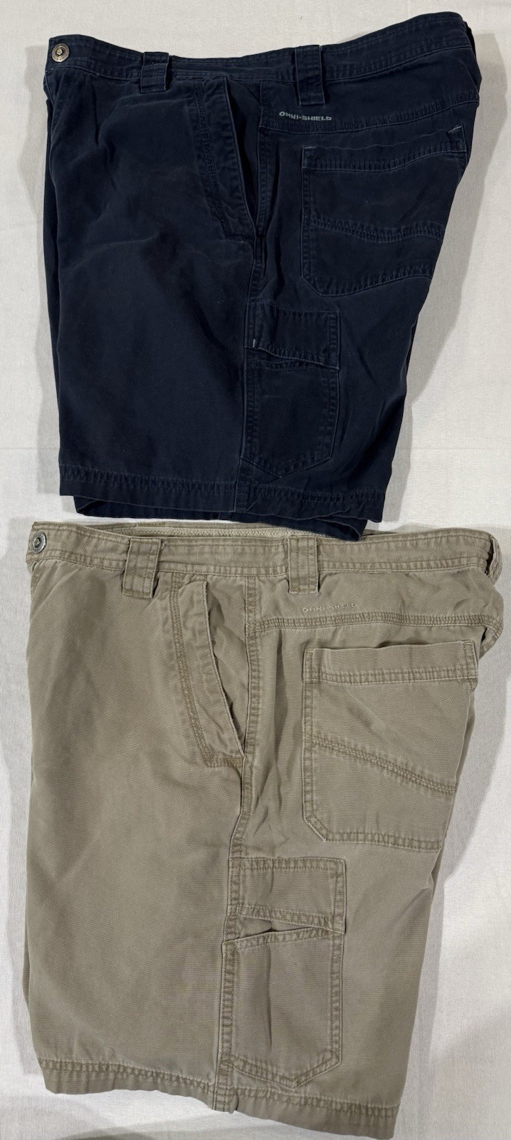 Columbia The Ultimate ROC Cargo Shorts 34×9 Canvas Outdoor Hiking (lot of 2)