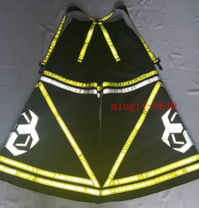 AUS Style Melbourne Shuffle Death God Pants Flared Leg Dance Reflective Cosplay