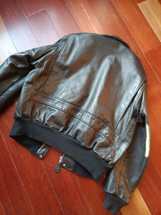 Men Schott Jacket Black Leather