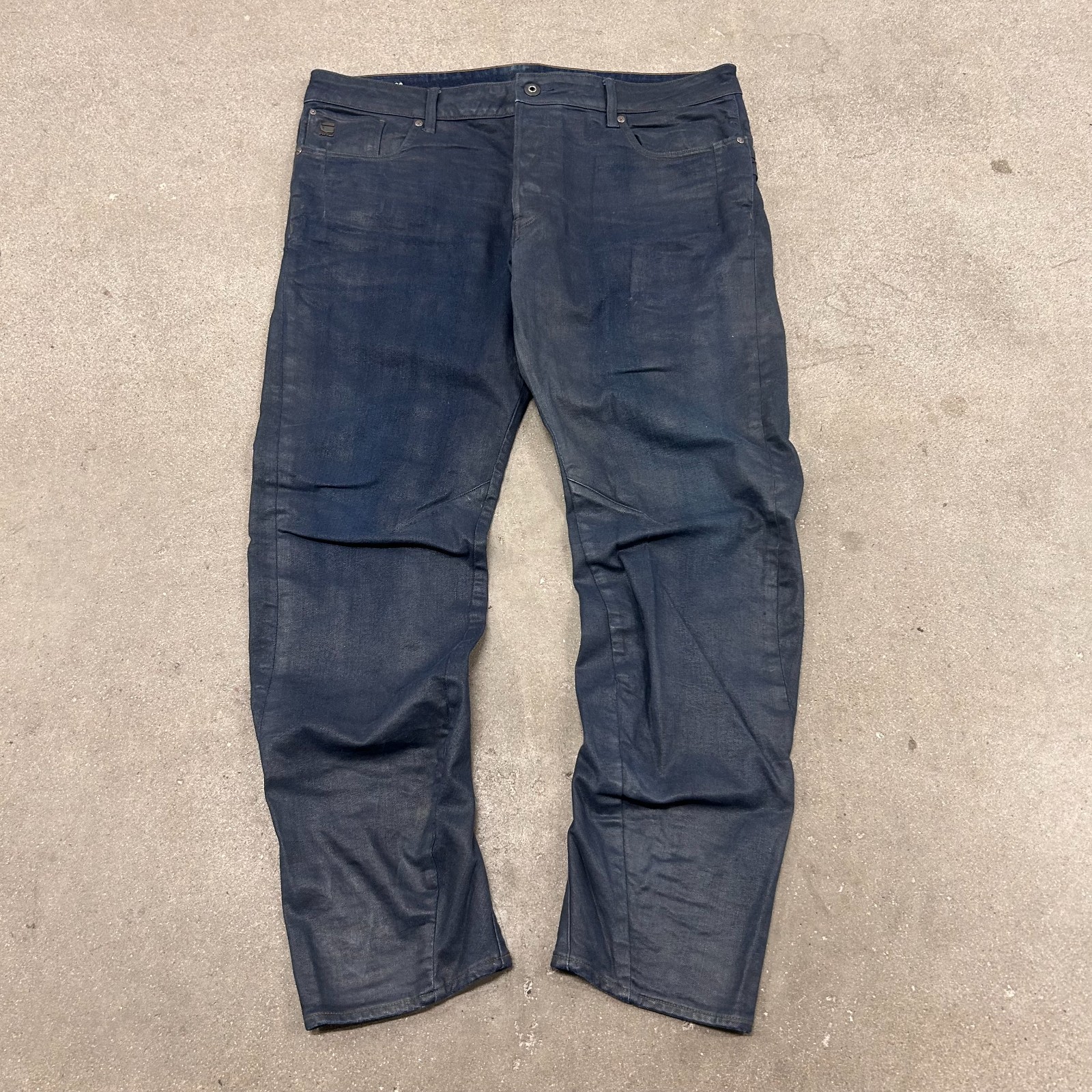 G-Star Raw Tobog 3D Relaxed Tapered Jeans Mens 38×32 Dark Blue Denim High Rise