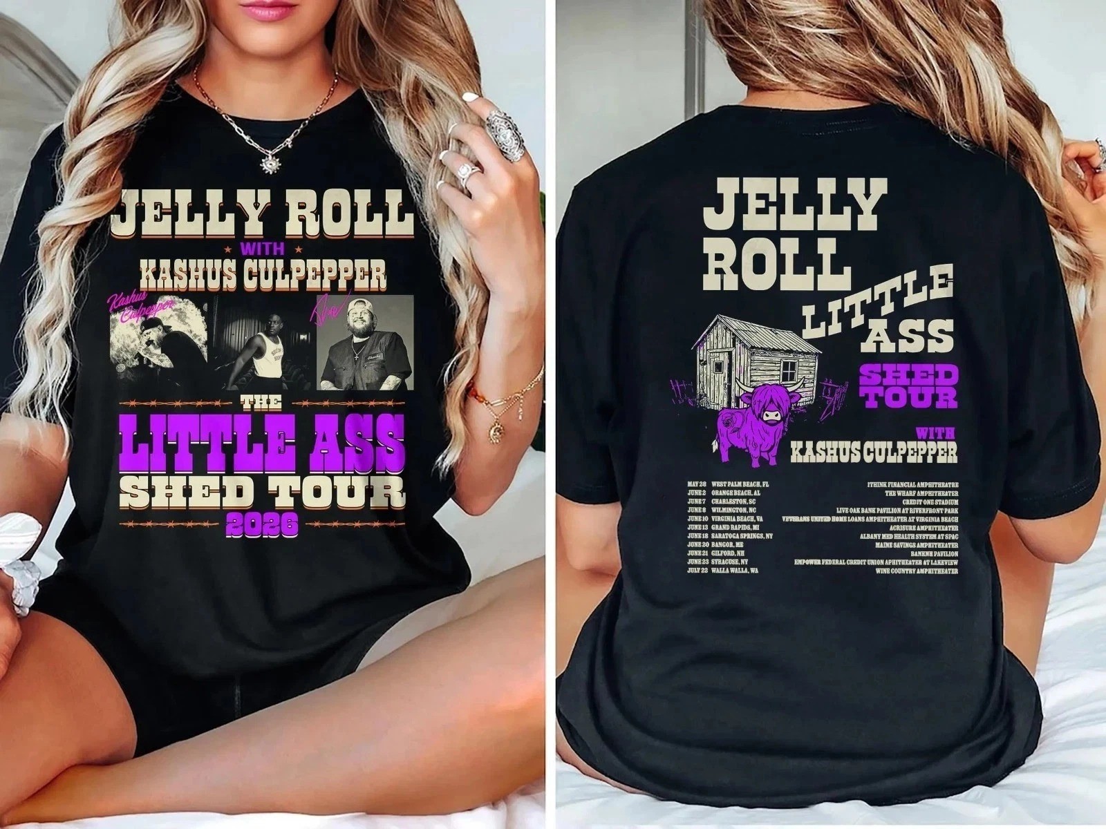 Jelly Roll the Little Ass Shed Tour 2026 North America Concert T-shirt, Gif