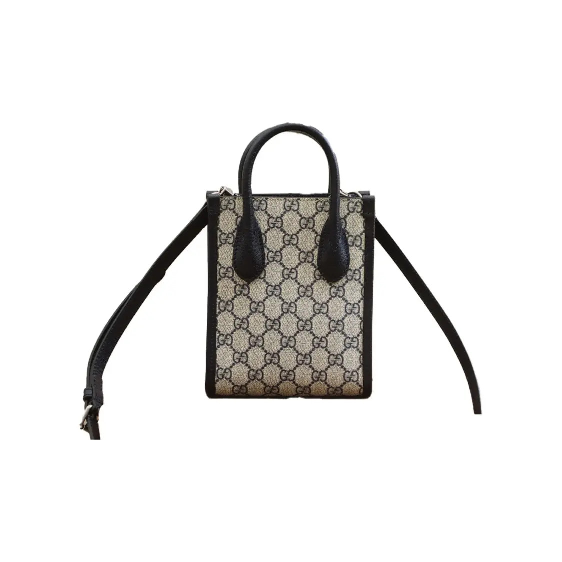 Gucci Vintage Logo Tote Bag Shopping Bag Shoulder Bag Unisex 6.2×2.7×7.8 in