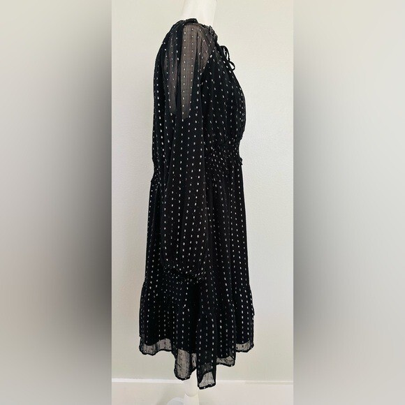 NWT Old Navy Black and White Bishop Sleeve Midi Dress – XL