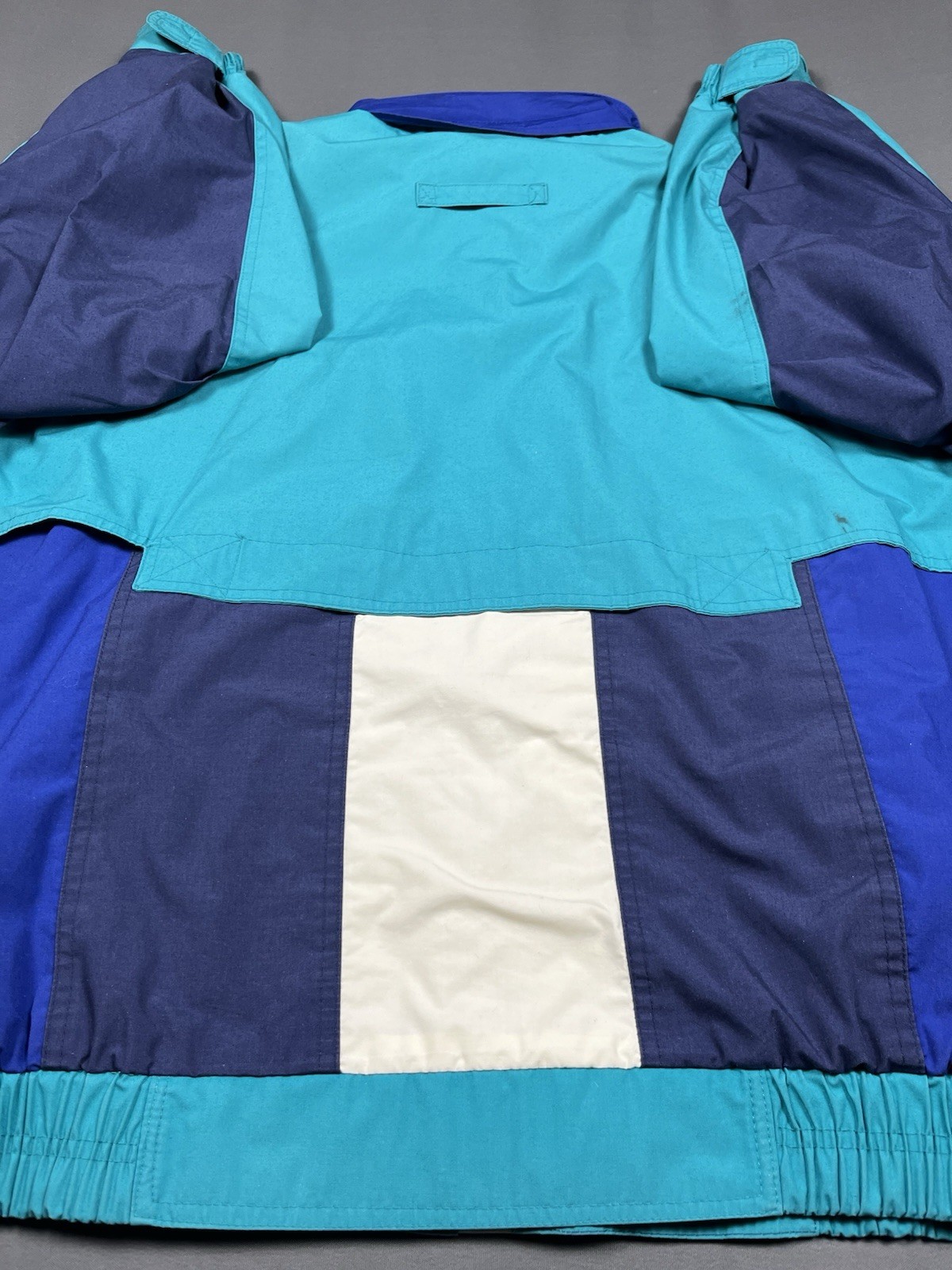 Vintage London Fog Colorblock Waterproof Jacket Mens XL Oversized Nautical Retro
