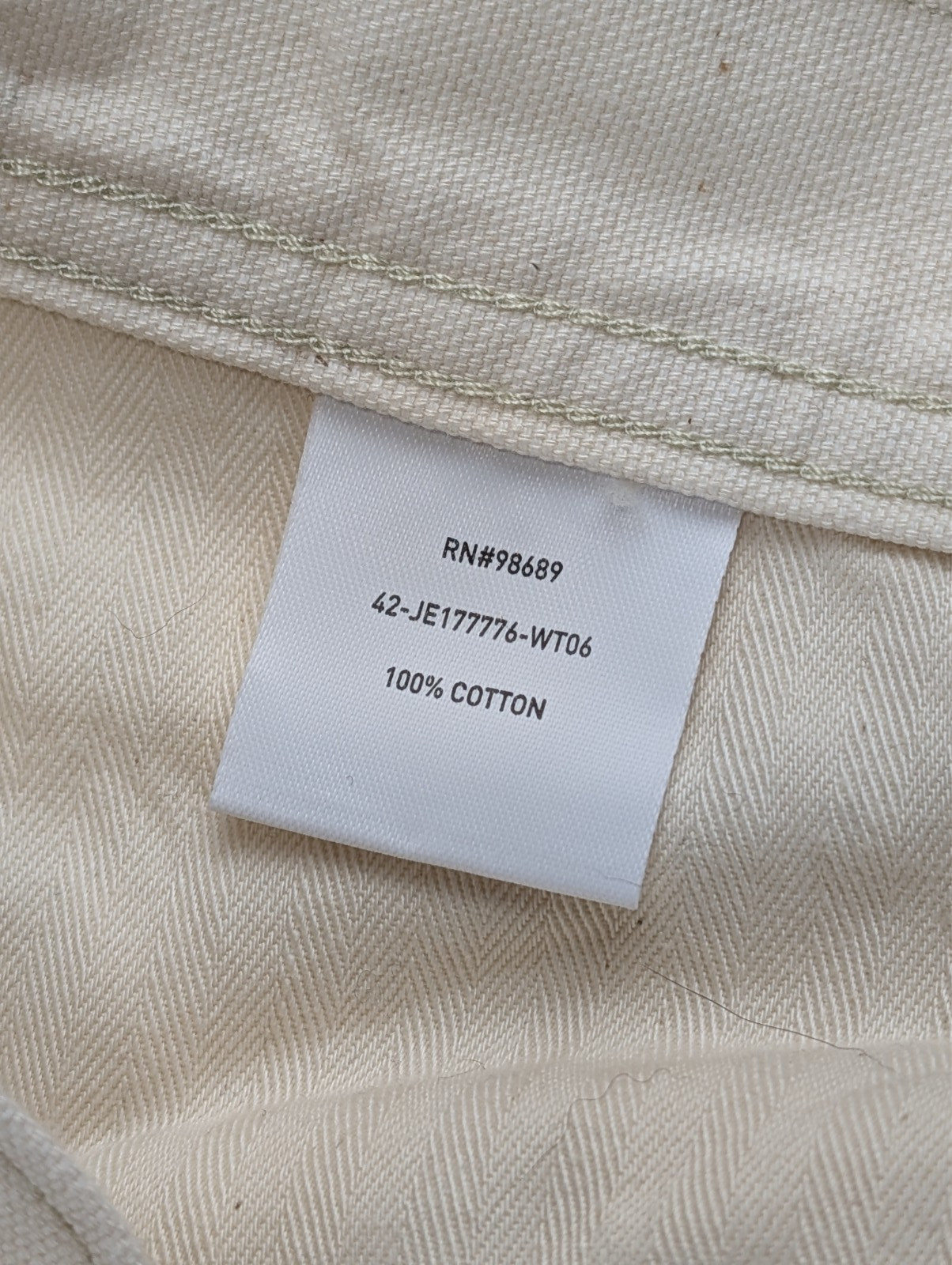 Todd Snyder Carpenter Pants Mens 33×32 Relaxed Natural Cotton Herringbone NWOT