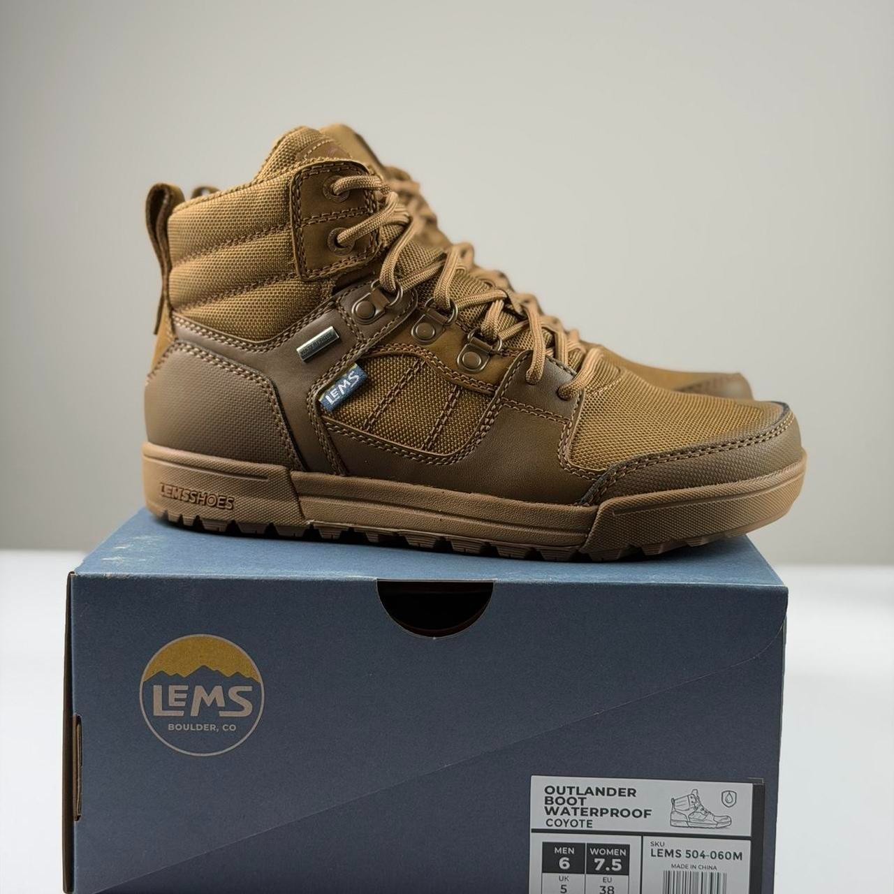 Lems Outlander Boot Waterproof in Coyote, Size 7.5 Women / 6 Men