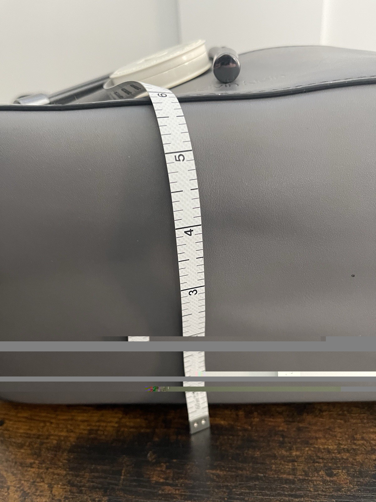 Calvin Klein Gray Drawstring Bucket Crossbody Bag Adjustable Strap Silver Logo