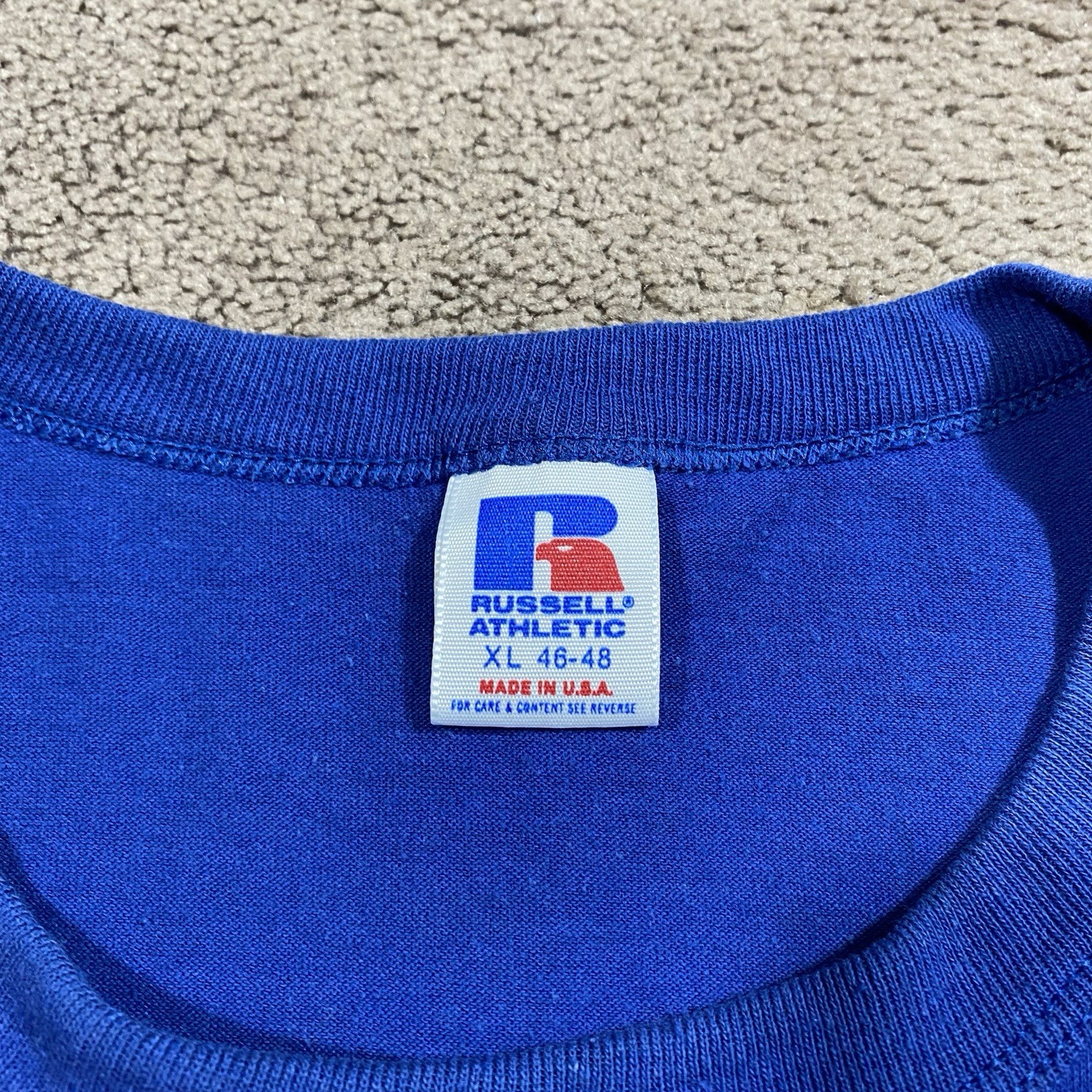 VTG 1989 Garretson SD Centennial T-Shirt XL Russell Athletic USA Blue