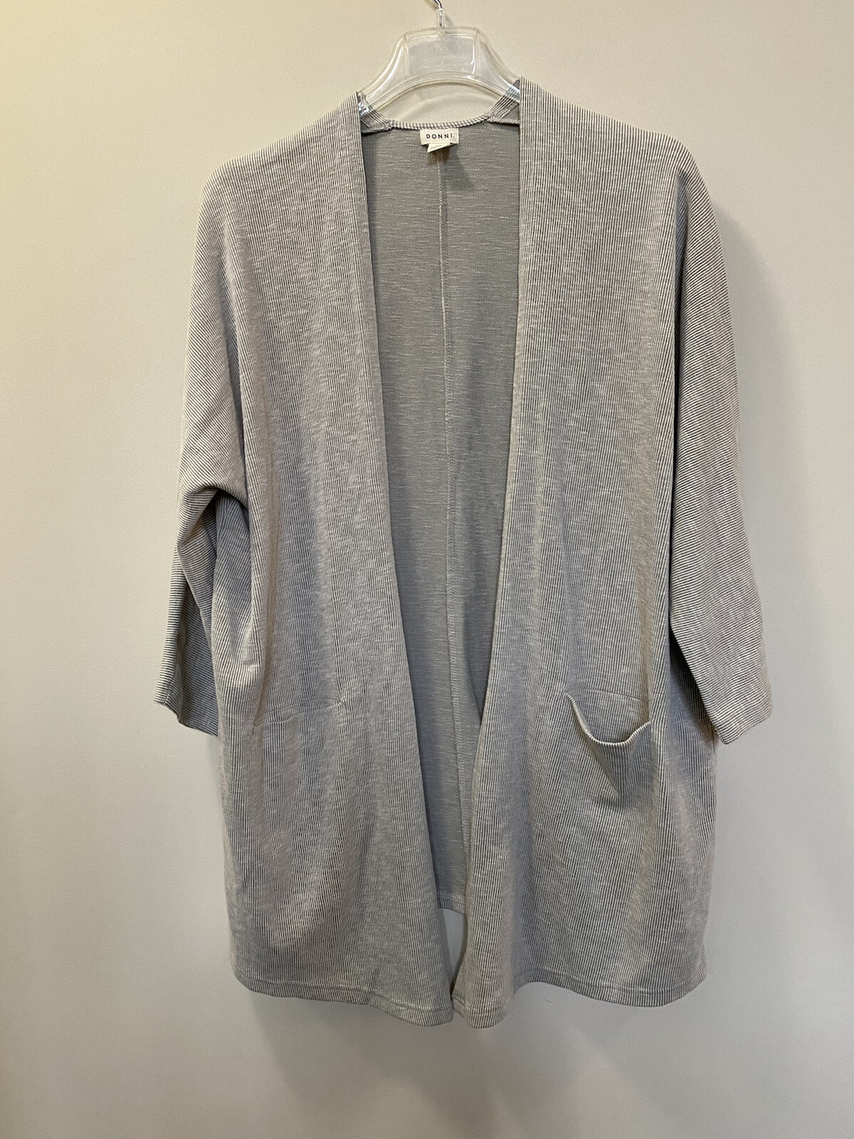 DONNI Ribbed Sandwash Open Cardigan Sweater Jacket One Size Fits All 0-16