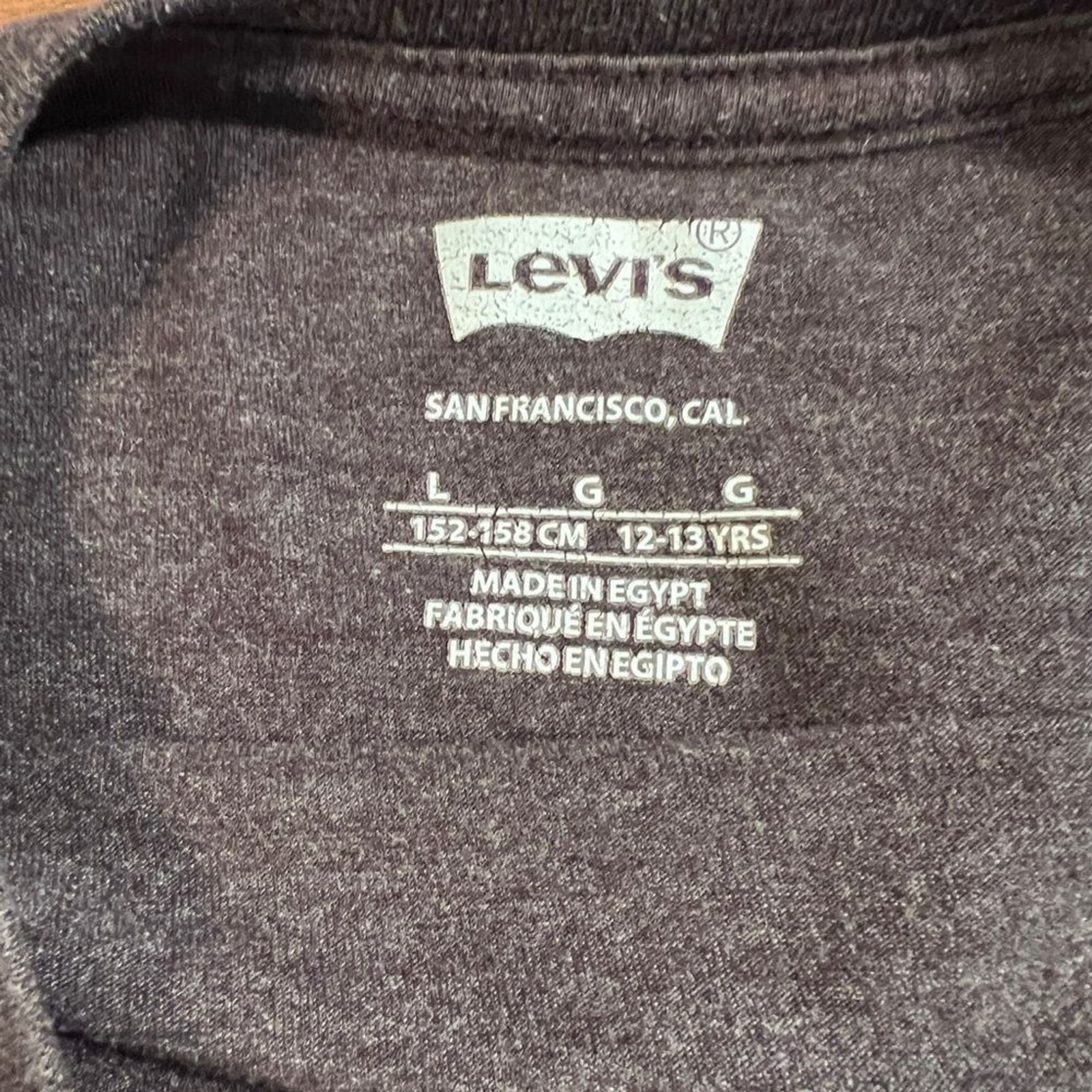 Levi’s Gray Short Sleeve‎ Tee with Logo