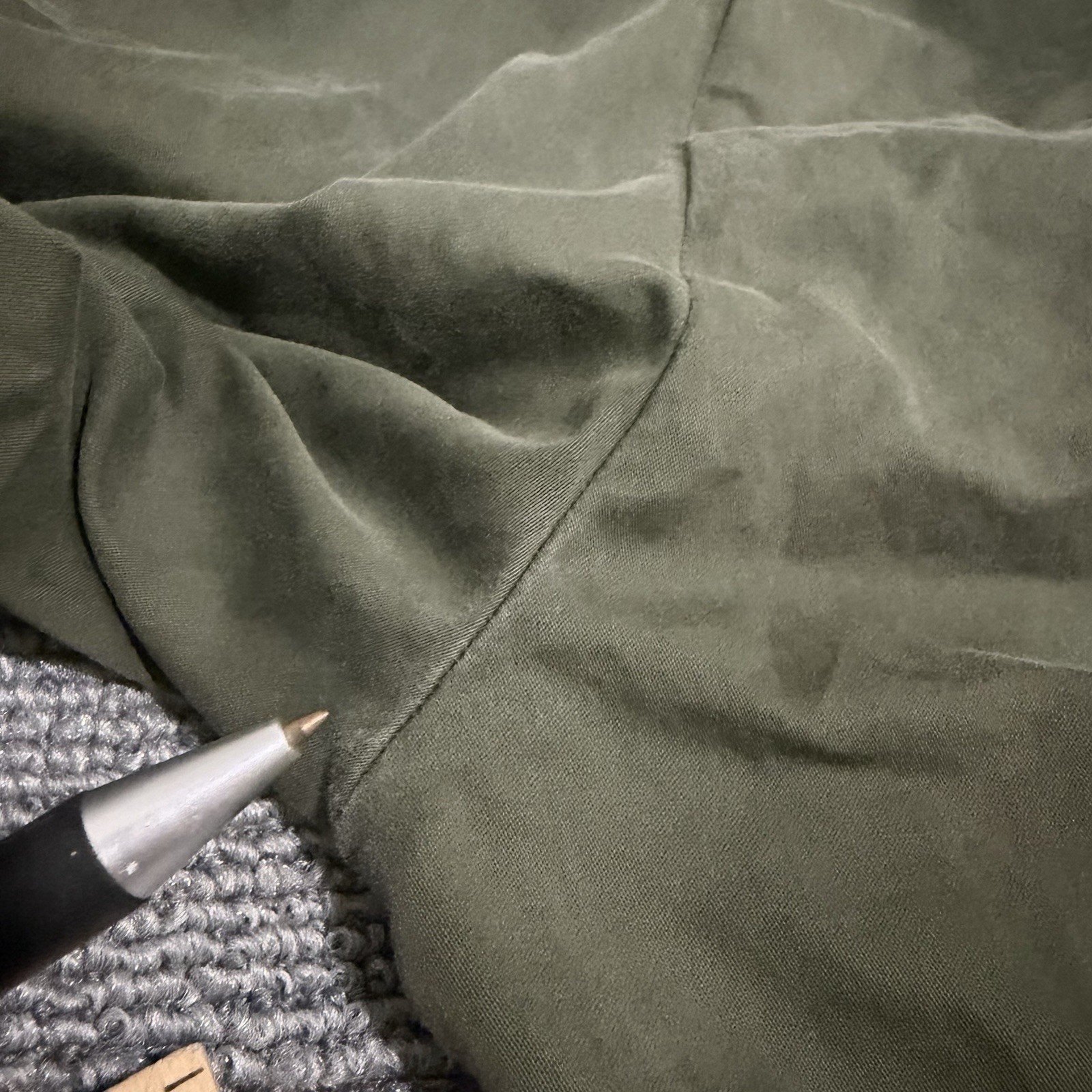 Asket Pants Mens 31×32 Green Cotton Stretch The Chinos Flat Front Straight Leg*