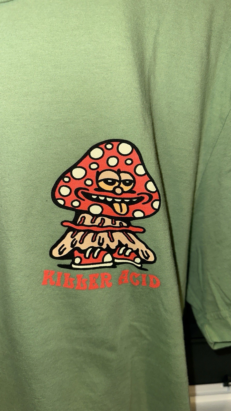 Killer Acid LimitedEdition Mushrooms Are My Friends Graphic T-Shirt Green Medium