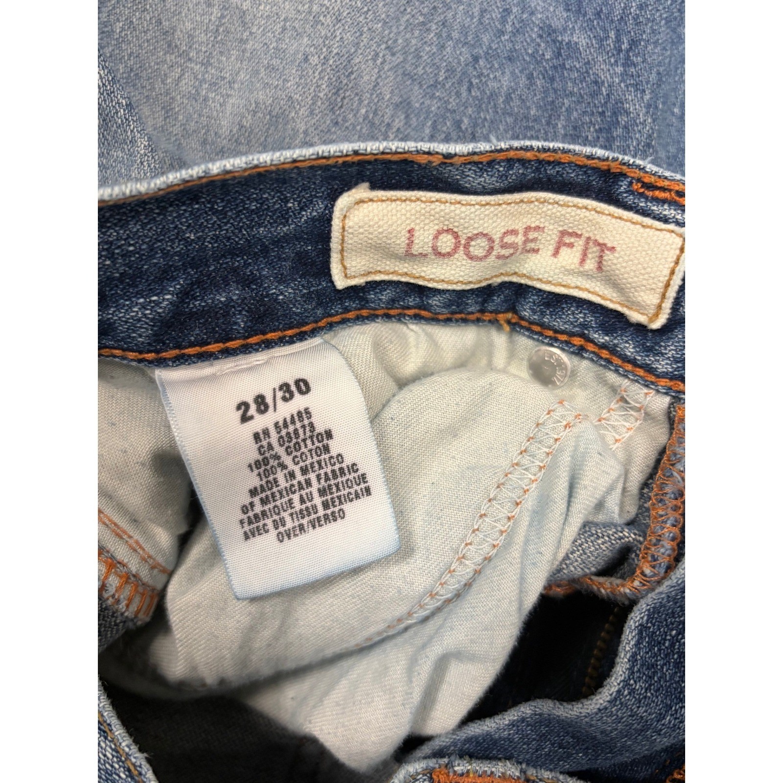 American Eagle Outfitters Mens Loose Fit Light Wash Denim Jeans 28×30 Blue