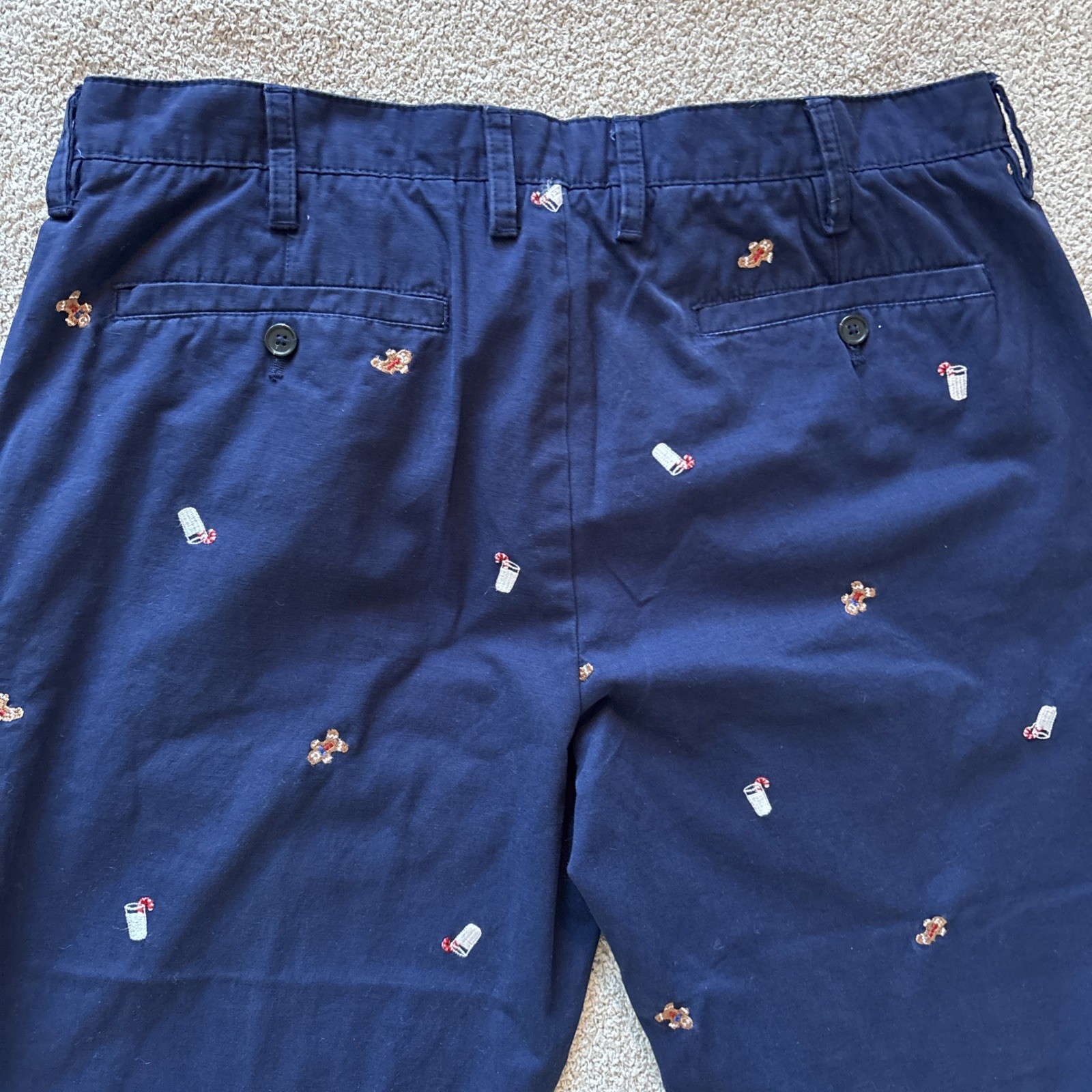 Charleston Threads Cookies Milk Pants 35×29 Navy Embroidery Gingerbread Ivy Prep