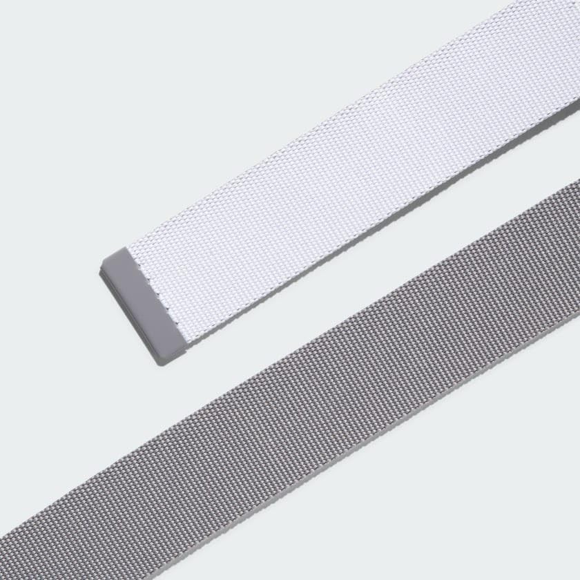 adidas Mens Reversible Web Belt, Grey Three/White, OSFM