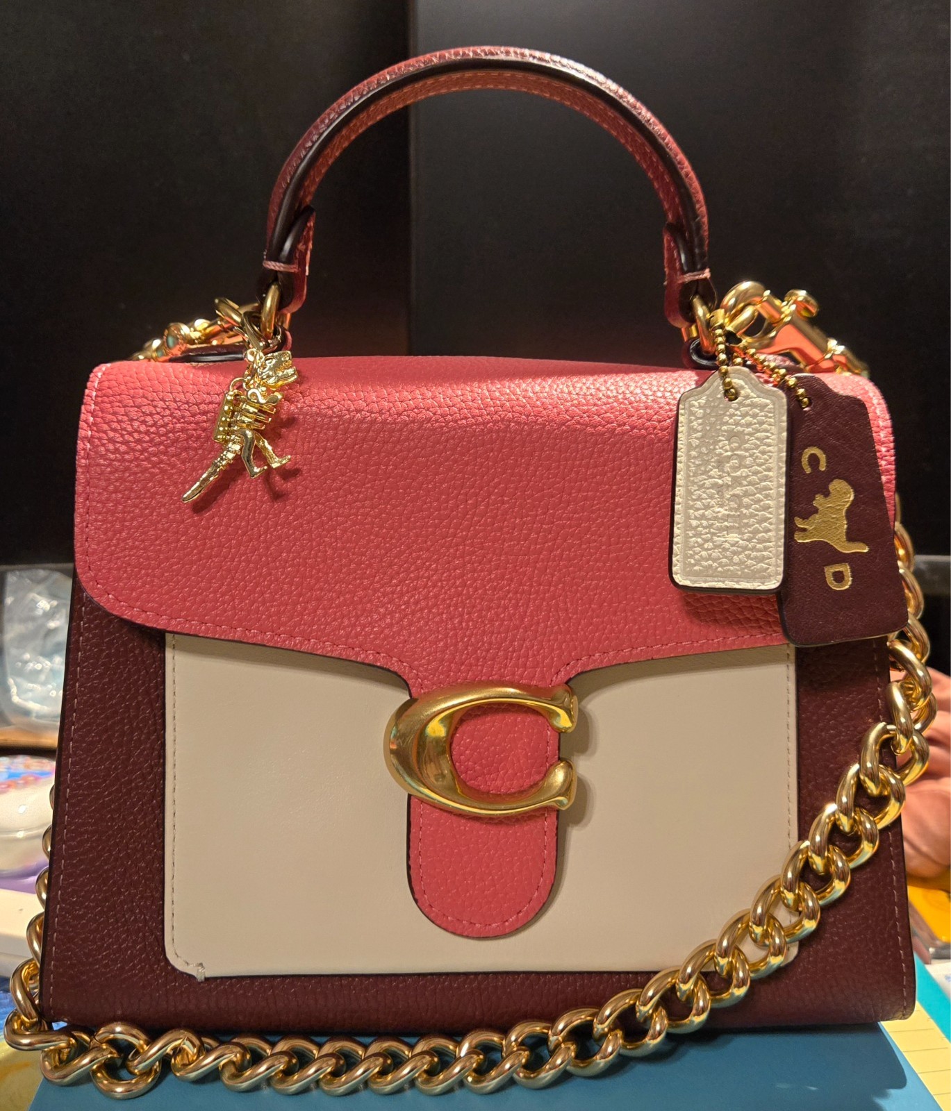 EUC Coach Tabby Top Handle 20 In Colorblock