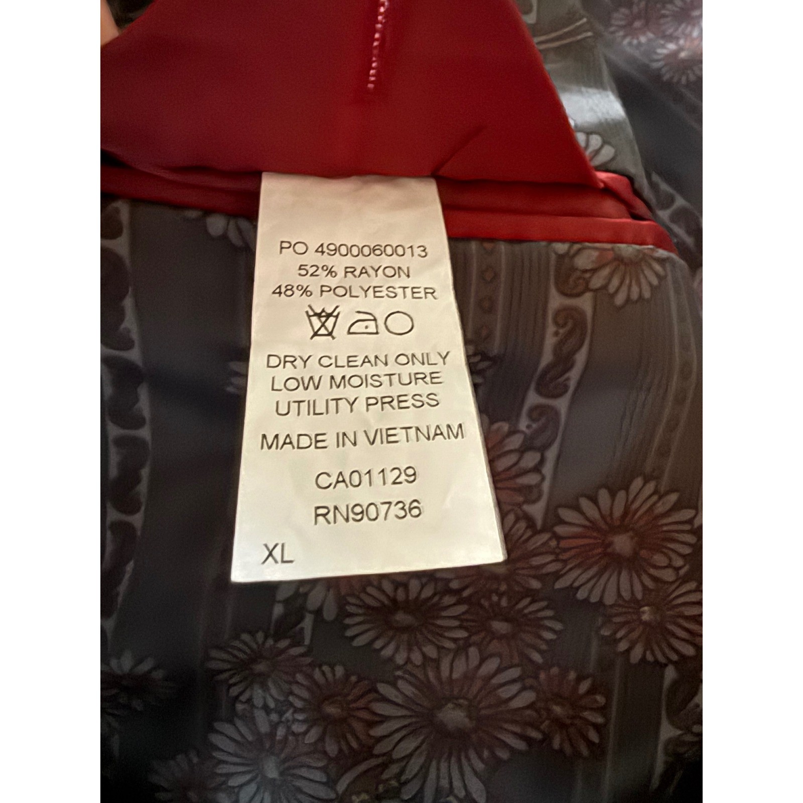 TALLIA Est 1893 Mens Houndstooth Blazer Jacket Black Gray Paisley Lined Mens XL