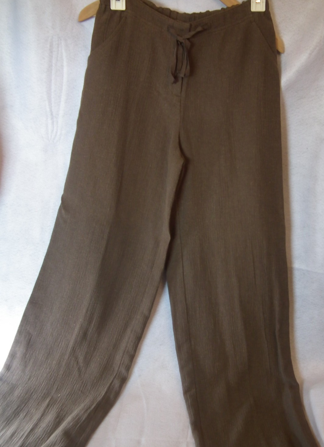 NWT J. Jill Hemp and Silk Brown Khaki Crepe Pant – Size XS